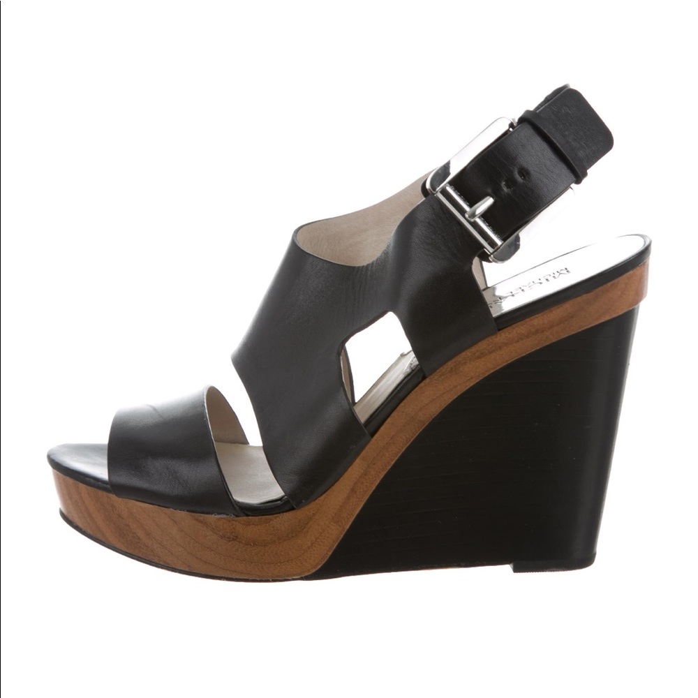 Michael Michael Kors Leather Wedge Sandal